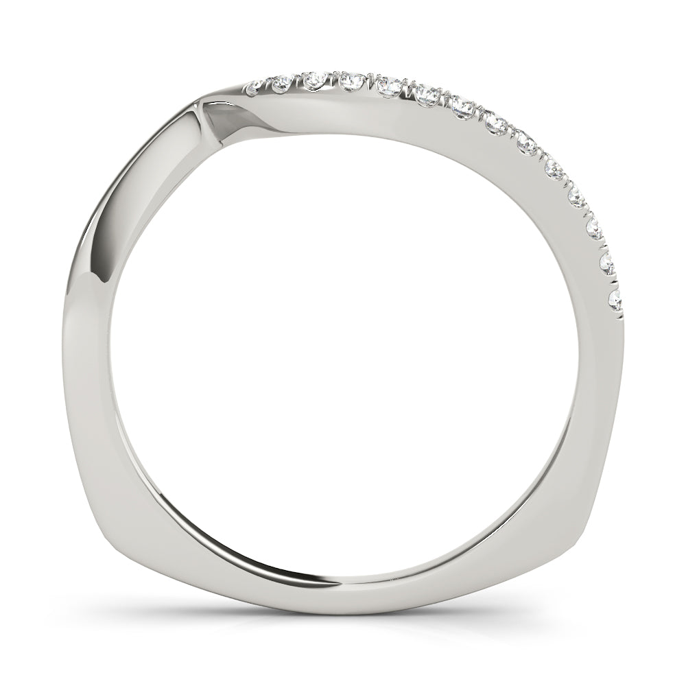 Euro Shank Half Eternity Ring in Gold & Platinum