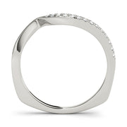 Euro Shank Half Eternity Ring in Gold & Platinum
