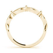 Scalloped Marquise Half Eternity Ring in Gold & Platinum