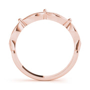 Scalloped Marquise Half Eternity Ring in Gold & Platinum