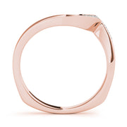 Channel Set Prong Curved Half Eternity Ring in Gold & Platinum