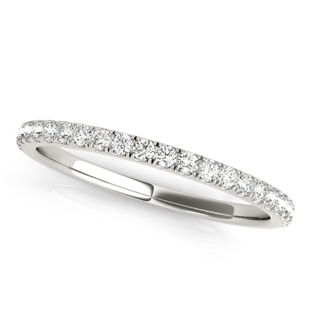 Split Prong Half Eternity Ring in Gold & Platinum