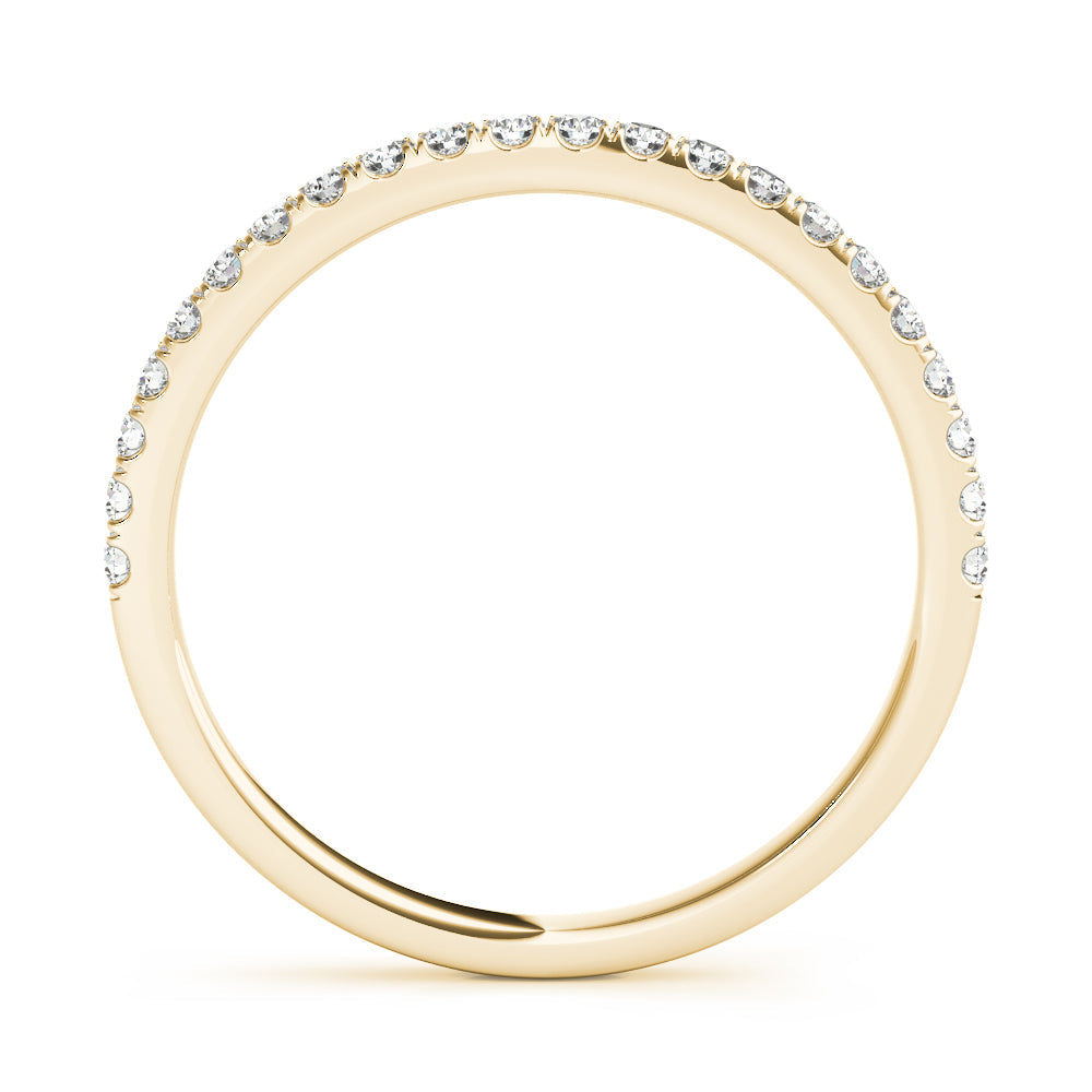 Split Prong Half Eternity Ring in Gold & Platinum