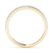 Split Prong Half Eternity Ring in Gold & Platinum
