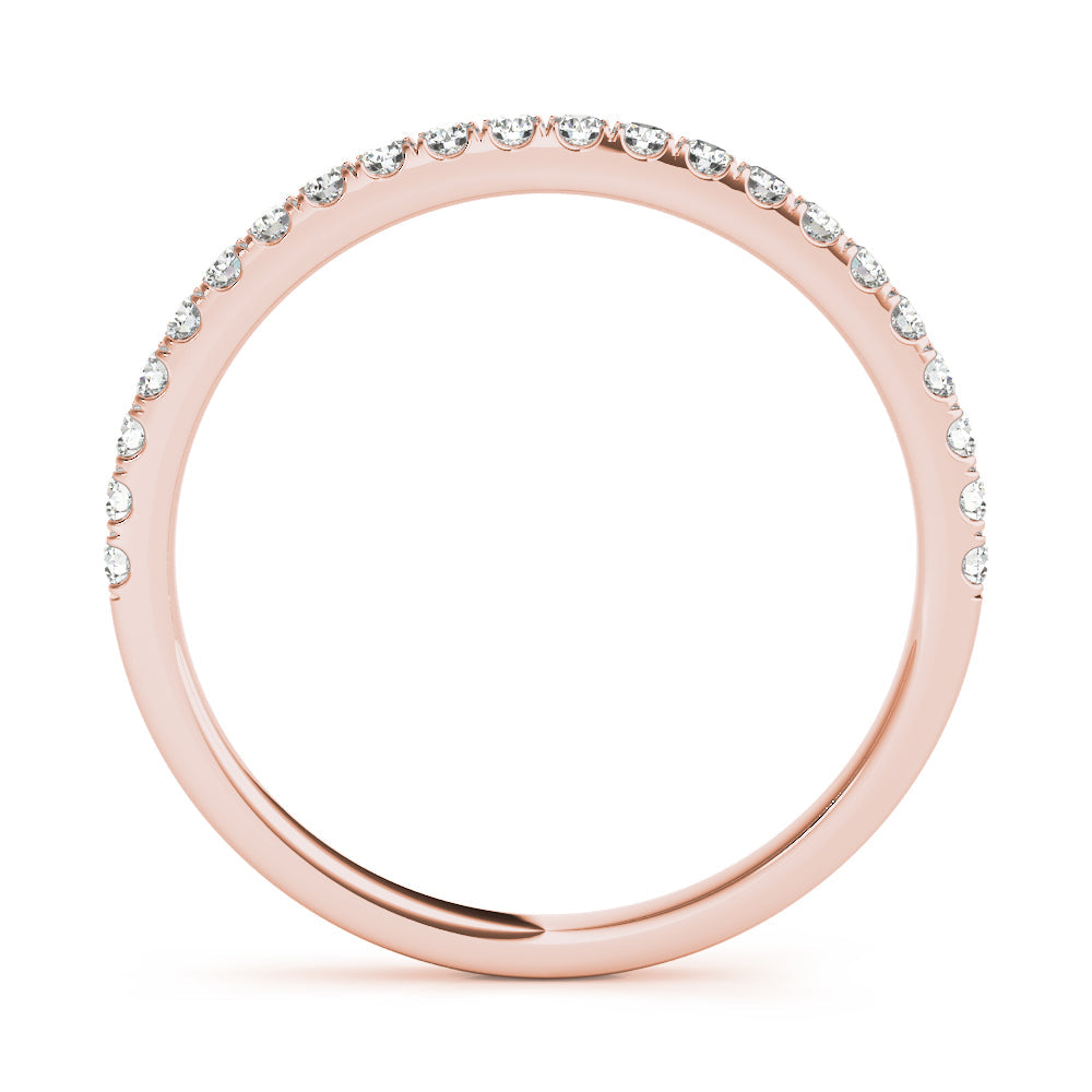 Split Prong Half Eternity Ring in Gold & Platinum