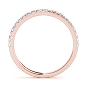 Split Prong Half Eternity Ring in Gold & Platinum
