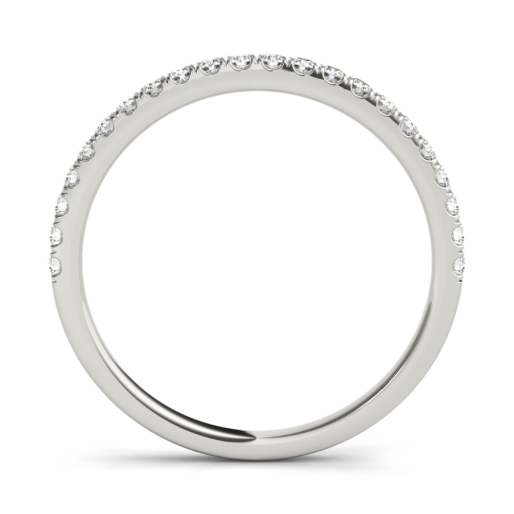 Split Prong Half Eternity Ring in Gold & Platinum