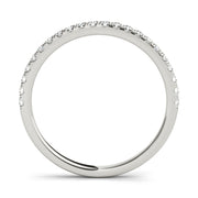 Split Prong Half Eternity Ring in Gold & Platinum