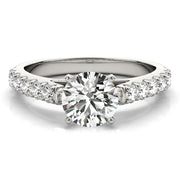 Regal Catherdal Semi-Mount Round Diamond Engagement Ring in 10K/14K gold and platinum with certified lab-grown or natural diamonds