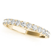 French-Cut Prong Set Half Eternity Ring in 10K/14K gold and platinum with certified lab-grown or natural diamonds