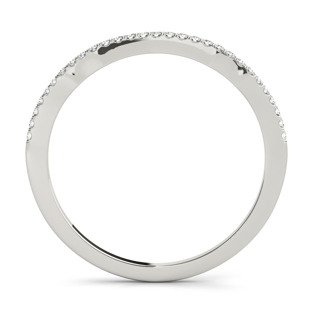Diamond Half Eternity Ring in Gold & Platinum