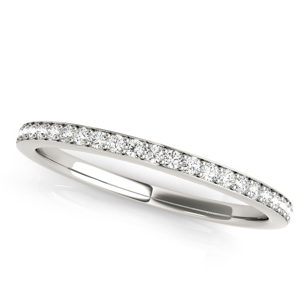 Prong Set Half Eternity Ring in 10K/14K gold and platinum with certified lab-grown or natural diamonds