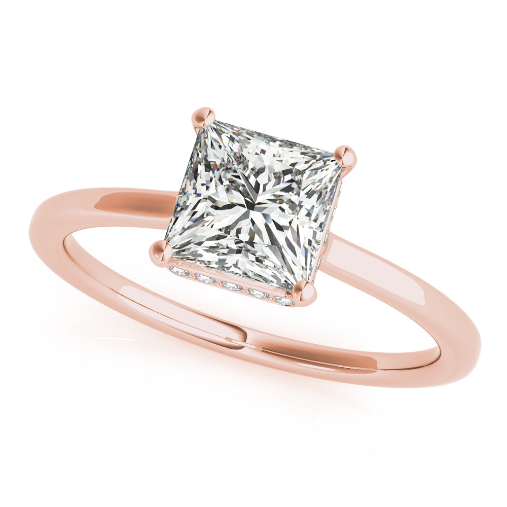 Statement Cut Princess Diamond Engagement Ring in 10K/14K gold and platinum with certified lab-grown or natural diamonds