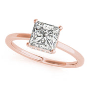 Statement Cut Princess Diamond Engagement Ring in 10K/14K gold and platinum with certified lab-grown or natural diamonds