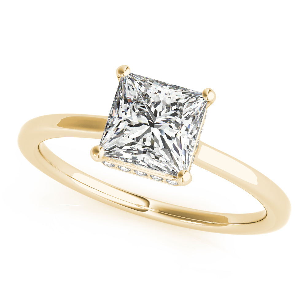 Statement Cut Princess Diamond Engagement Ring in 10K/14K gold and platinum with certified lab-grown or natural diamonds