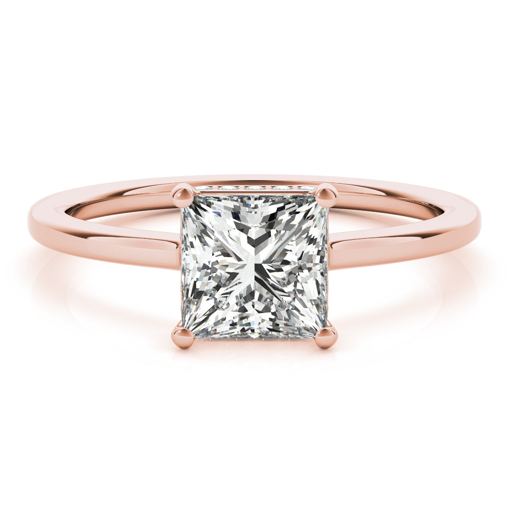 Statement Cut Princess Diamond Engagement Ring in 10K/14K gold and platinum with certified lab-grown or natural diamonds
