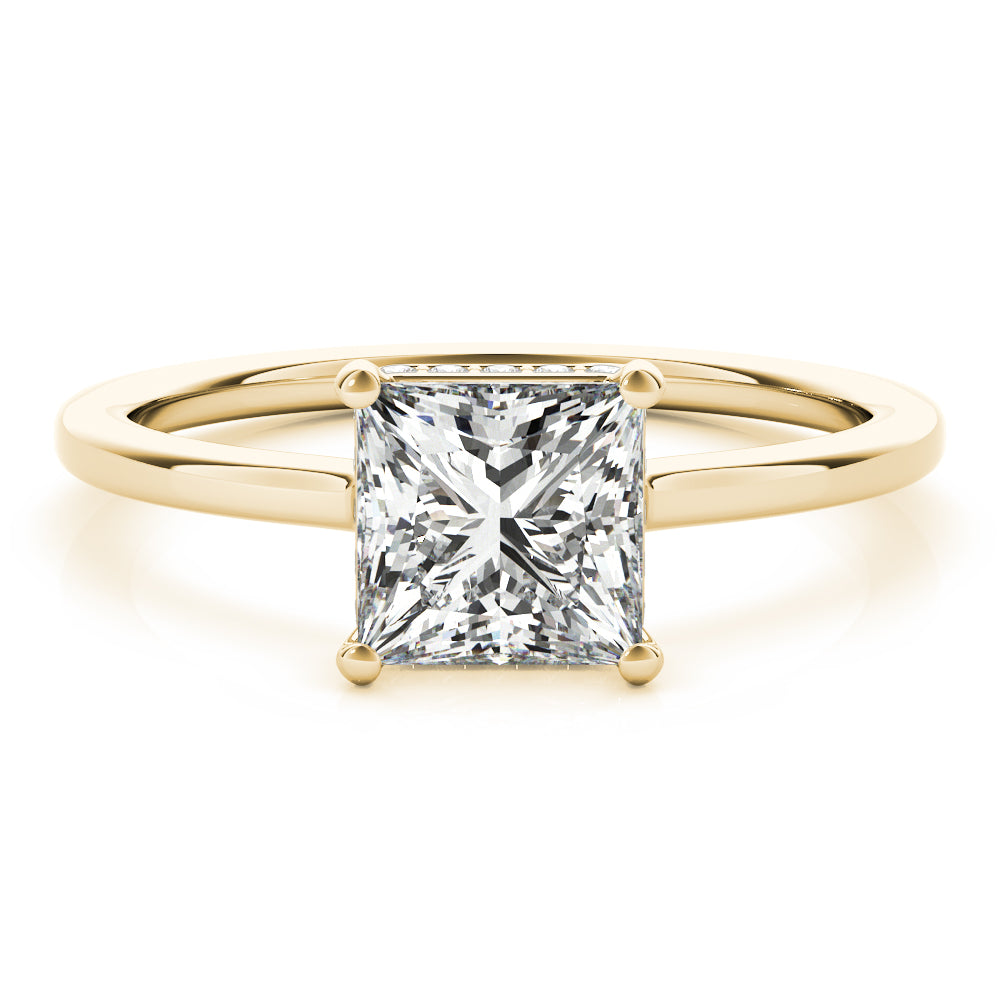 Statement Cut Princess Diamond Engagement Ring in 10K/14K gold and platinum with certified lab-grown or natural diamonds