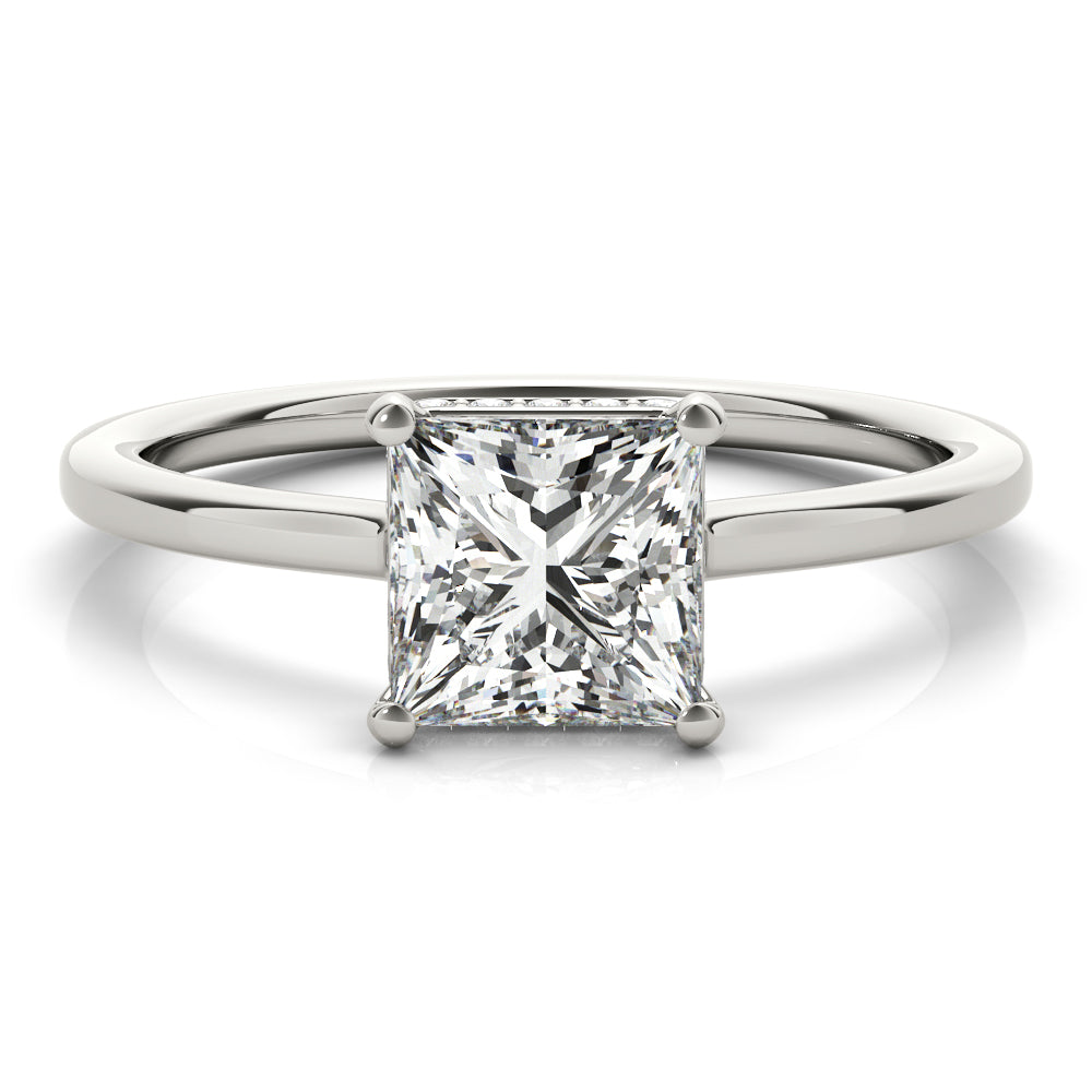 Statement Cut Princess Diamond Engagement Ring in 10K/14K gold and platinum with certified lab-grown or natural diamonds