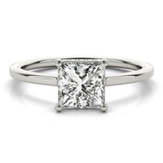 Statement Cut Princess Diamond Engagement Ring in 10K/14K gold and platinum with certified lab-grown or natural diamonds