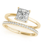Statement Cut Princess Diamond Engagement Ring in 10K/14K gold and platinum with certified lab-grown or natural diamonds