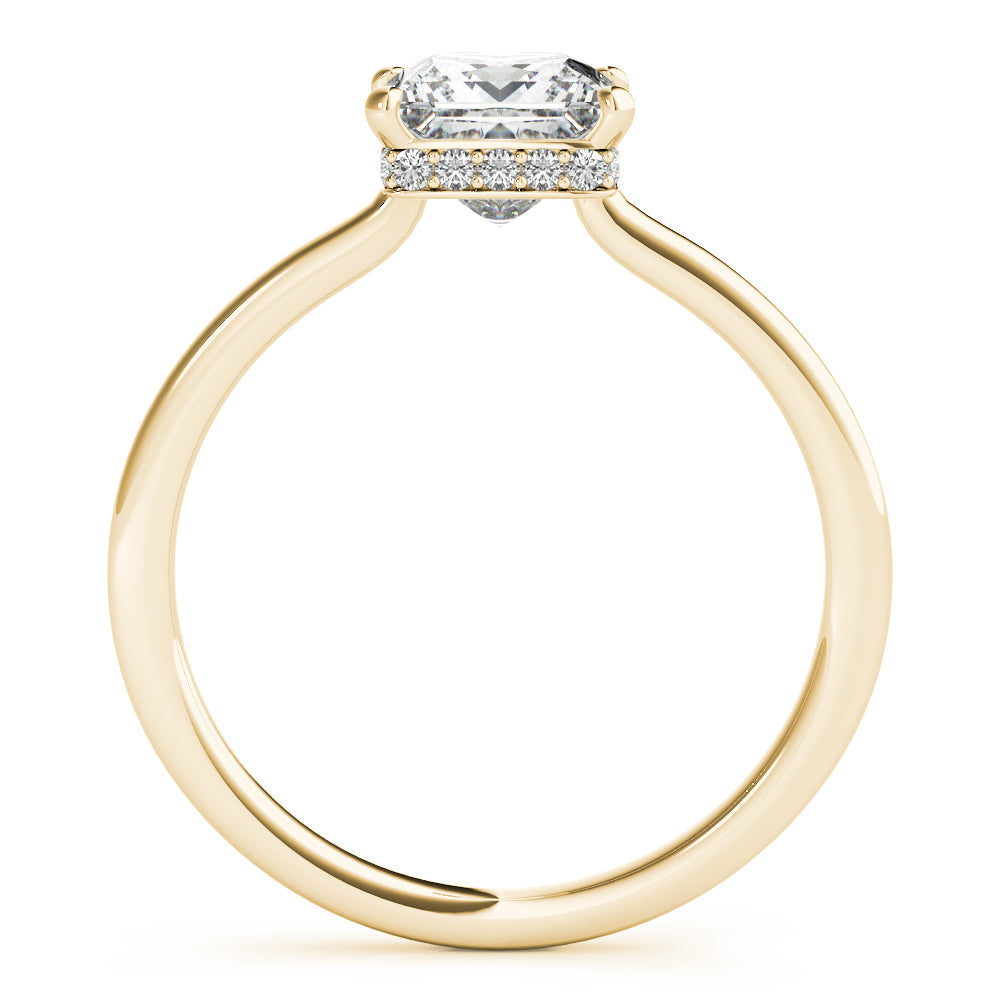 Statement Cut Princess Diamond Engagement Ring in 10K/14K gold and platinum with certified lab-grown or natural diamonds