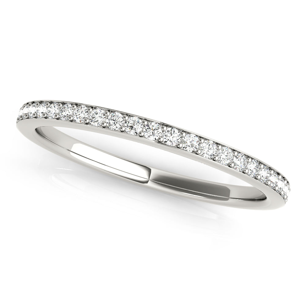 Diamond Half Eternity Ring in 10K/14K gold and platinum with certified lab-grown or natural diamonds
