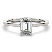 Lustrous Cut Emerald Diamond Engagement Ring in 10K/14K gold and platinum with certified lab-grown or natural diamonds