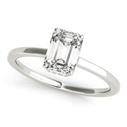 Lustrous Cut Emerald Diamond Engagement Ring in 10K/14K gold and platinum with certified lab-grown or natural diamonds