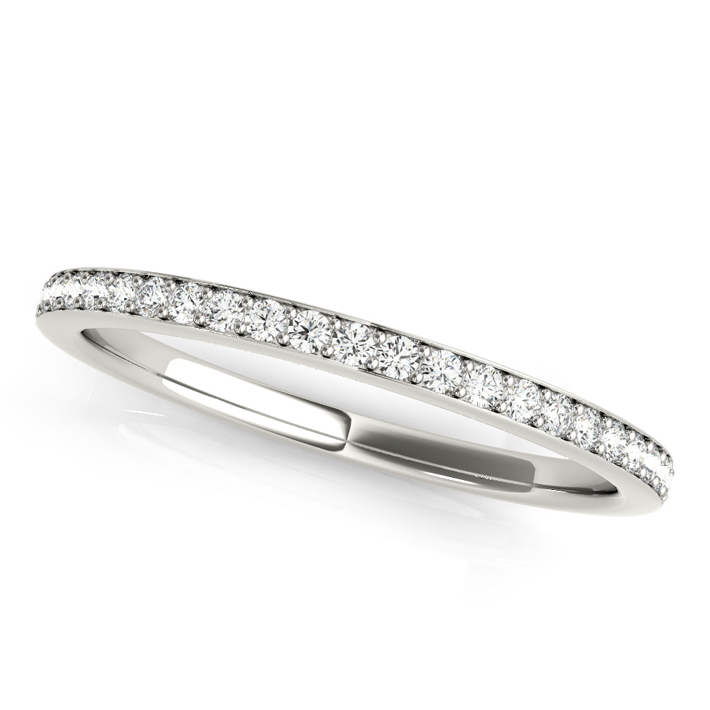Prong-in-Channel Half Eternity Ring in 10K/14K gold and platinum with certified lab-grown or natural diamonds
