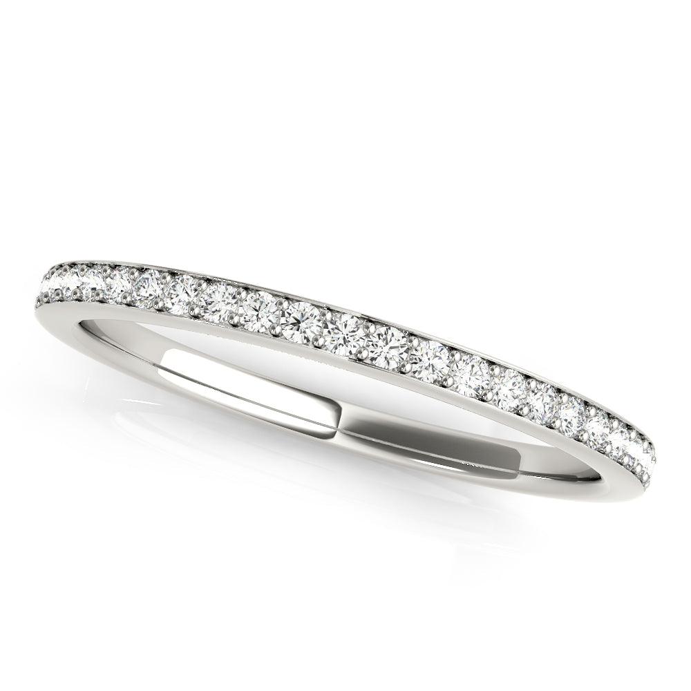 Diamond Half Eternity Ring in 10K/14K gold and platinum with certified lab-grown or natural diamonds