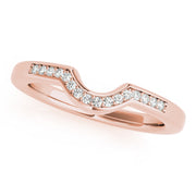 Curved Half Eternity Ring in Gold & Platinum