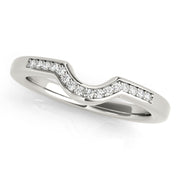 Curved Half Eternity Ring in Gold & Platinum