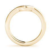 Curved Half Eternity Ring in Gold & Platinum