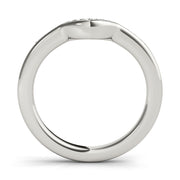 Curved Half Eternity Ring in Gold & Platinum