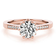 Curved Half Eternity Ring in Gold & Platinum