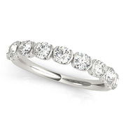 Bar Set Half Eternity Ring in Gold & Platinum