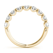 Bar Set Half Eternity Ring in Gold & Platinum