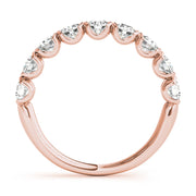 Bar Set Half Eternity Ring in Gold & Platinum