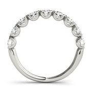 Bar Set Half Eternity Ring in Gold & Platinum