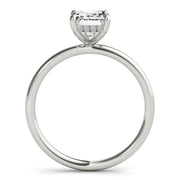 Romantic Cut Center Emerald Diamond Engagement Ring in 10K/14K gold and platinum with certified lab-grown or natural diamonds