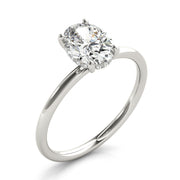Statement Center Oval Diamond Engagement Ring in 10K/14K gold and platinum with certified lab-grown or natural diamonds