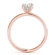 Statement Center Oval Diamond Engagement Ring in 10K/14K gold and platinum with certified lab-grown or natural diamonds