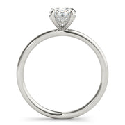 Statement Center Oval Diamond Engagement Ring in 10K/14K gold and platinum with certified lab-grown or natural diamonds