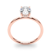 Statement Center Oval Diamond Engagement Ring in 10K/14K gold and platinum with certified lab-grown or natural diamonds