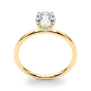 Statement Center Oval Diamond Engagement Ring in 10K/14K gold and platinum with certified lab-grown or natural diamonds