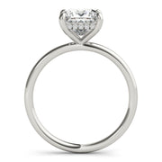 Lustrous Cut Center Princess Diamond Engagement Ring in 10K/14K gold and platinum with certified lab-grown or natural diamonds