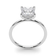 Lustrous Cut Center Princess Diamond Engagement Ring in 10K/14K gold and platinum with certified lab-grown or natural diamonds