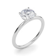 Artisan Center Round Diamond Engagement Ring in 10K/14K gold and platinum with certified lab-grown or natural diamonds