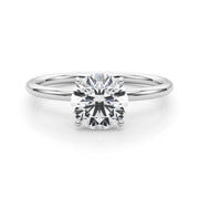 Artisan Center Round Diamond Engagement Ring in 10K/14K gold and platinum with certified lab-grown or natural diamonds