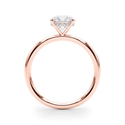 Artisan Center Round Diamond Engagement Ring in 10K/14K gold and platinum with certified lab-grown or natural diamonds